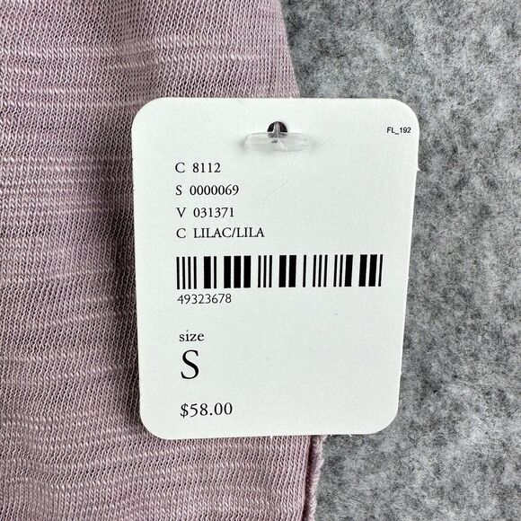 We The Free People Sundance Slub Tee Womens S Lilac Distressed Boho VNeck NEW - Picture 10 of 15